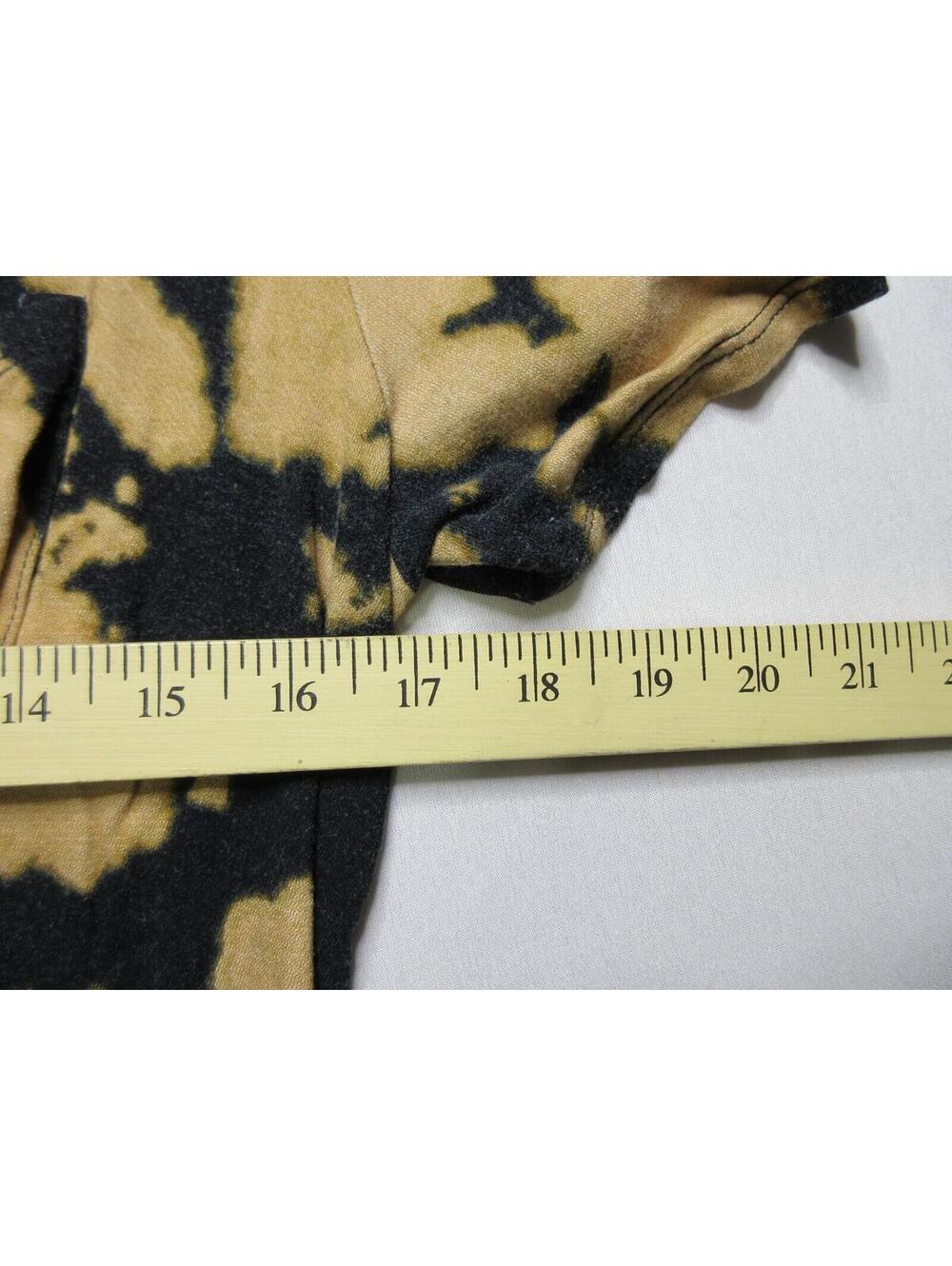 No Boundaries Black Soot Multi Tie Dye Twist Front Pocket T-Shirt Juniors SZ XL - Picture 3 of 6